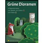 Grünes Diorama. 4 Papierdioramen zum Ausschneiden und Kleben: Papierhandwerk für Kinder. Papier Tiere im Wald und im Dschungel