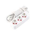 Grup 3'lü 5 Metre 16A 250V Toprakli Grup Pri?z - Beyaz