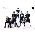 Grupo Erik BTS Posteri - Siyah ve Beyaz Poster - Sanatsal Baskı - Dekorasyon Oturma Odası veya Dekorasyon Yatak Odası - Dekorasyon Odası - Boyut: 61 x 91 - Resmi Lisans - BTS Taraftar Ürünü - Be Army!