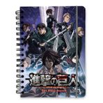 Grupo Erik Bullet Journal Dotted A5 Attack on Titan - Sert Kapaklı Not Defteri, A5 Halkalı Not Defteri, A5 Noktalı Günlük, Yetişkinler ve Çocuklar için, Halka Bağlamalı - Titan Merch Resmi Saldırısı