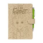Grupo Erik - Marvel Groot not defteri, kalemli, A5 formatında, mermi günlüğü, hayran ürünü, CBA5008
