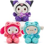 GRUSEMI 3 paket Anime Kawaii peluş bebek, sevimli doldurulmuş hayvan figürü peluşlar yastık oyuncak doğum günü partisi iyilik hediyeler çocuk kız hayranları için
