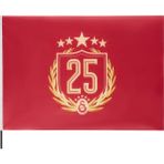 Gs Store Galatasaray 25 Şampiyonluk Elde Sallama Yatay Bayrak 100X150CM U251356 - Kırmızı - Standart