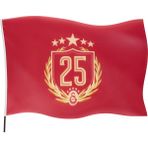 Gs Store Galatasaray 25 Şampiyonluk Elde Sallama Yatay Bayrak 150X200CM U251357 - Kırmızı - Standart