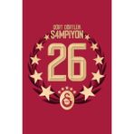 Gs Store Galatasaray 26. Şampiyonluk Balkon Dikey Bayrak 150X225 U261212 - Kırmızı - Standart