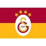 Gs Store Galatasaray 4 Yıldızlı Klasik Elde Sallama Bayrak 100X150 U880142 - Sarı - Kırmızı