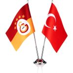 Gs Store Galatasaray 5 Yıldızlı Çiftli Masa Bayrağı U251480 - Standart