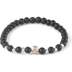 Gs Store Galatasaray Doğal Taş Çelik Logo Bileklik U252268 - Siyah - Standart