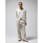Gs Store Gsstore x Midground Erkek Keten Gömlek E251230 - Ekru - XL