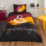 GS Store Taç Lisanslı Galatasaray Aslan 1000050945 3 Parça Tek Kişilik Nevresim Takımı Sarı Kırmızı Desenli 160 x 220 cm - Sarı - Kırmızı