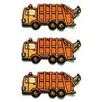 GS912 Mini Small Cartoon Patches Set 3 Parça Küçük Turuncu Çöp Damperli Kamyon Yamalar Çizgi Film Çocuk Dikiş Aplikeler İşlemeli Yama Rozet Şapka Ceketler için Onarım Yamaları Gömlekler Yelekler Ayakkabılar Kot Pantolon (21)