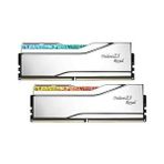 Gskıll 64Gb (2X32gb) Trident Z5 Royal Silver Rgb Ddr5 6400Mhz Cl32 1.40V Dual Kit Ram