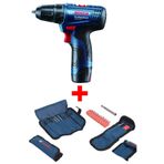 Gsr 120-li 2 Ah 12v Akülü Vidalama Şarjlı Matkap + 23 Parça Matkap Ve Vidalama Ucu Seti HMGSR120V23