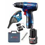 Gsr 120 Li 2 Ah Tek Akülü Vidalama + Bosch Gas 12 Şarjlı Araç Süpürgesi
