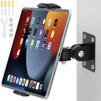 GSRUAN Çift Çekmeli Tablet Duvar Montajı, 4,7 ila 12,9 inç Tablet veya Akıllı Telefon için Uygun, Tıbbi Yerler, Fabrika, Evler, Sınıflar (Siyah)