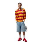 GSStore Galatasaray Erkek Polo Sweatshirt E251207, Sarı-Kırmızı, 2XL