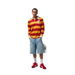 GSStore Galatasaray Erkek Polo Sweatshirt E251207, Sarı-Kırmızı, XS
