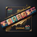 Gästebuch zum 40. Geburtstag – Retro-Vintage-Edition der 80er