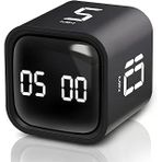 Gt-1 Pomodoro Zamanlayıcı Küp, Flip Timer, Öğrenci Ders Çalışma Saati, 5/10/30/60 Dk & Özel Geri Sayım, Usb Şarjlı, Sessiz/Titreşimli Ala