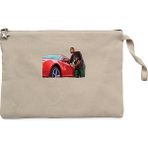 Gta Car Thief Man Krem Clutch Astarlı Cüzdan / El Çantası - 25x18cm