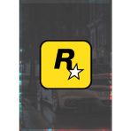 Gta Vice City R Logo Sticker - Oto Bagaj Sticker Vw R 10X10 - Sarı - Siyah