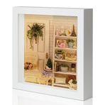 GTDOOCE 3D çerçeve, 3D resim çerçevesi, resim çerçevesi, derin doldurmak için 20 x 20 cm, doldurmak için derin resim çerçevesi, çiçek buketi duvar halısı için doldurulabilir resim çerçevesi