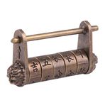 GTHER Asma kilit, 50 x 27 mm, Çin karakterleri, sayı kombinasyonu, antik kilit, dekoratif vintage kilit, dolap, takı kutusu, çanta için çantalı