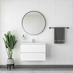Gtm Banyo Alba Soft Aynalı 2 Çekmeceli Banyo Dolabı Beyaz 80 cm
