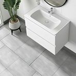 Gtm Banyo Alba Soft Çekmeceli Lavabo Dolabı Beyaz 80 cm