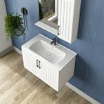 Gtm Banyo Lena Rafli Ayna Dolap Banyo Dolabi Seti Beyaz 60 Cm