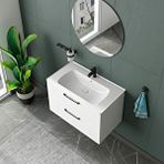 Gtm Banyo Nile Aynalı Çekmeceli Banyo Dolabı Seti Beyaz 60 cm