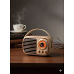 Gts-1959 Retro Bluetooth Hoparlör – Askılı Tasarım, Usb & Tf Kart Destekli, Taşınabilir Mini Ses Sistemi Bej