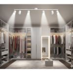 GU10 Altılı 6 Lı Hareketli Başlık 150 cm Beyaz Modern LED Tavan Spot Avize Tasarruflu LED Ampul