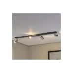 Gu10 Dörtlü 4’Lü Siyah Gövde Krom Başlıklı Hareketli Tasarruflu Led Tavan Spot Avize