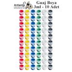 Guaj Boya 3 Ml 6 Renk 10 Paket Mini Küçük Guaj Boya Etkinlik Boyama Boyası Su Bazlı Resim Okul Öncesi Kreş Ana Sınıfı