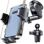 GUANDA TECHNOLOGIES CO., LTD. Dashboard Cep Telefonu Tutucu, Arabanız için Telefon Tutucuları [Askeri Sınıf Sabit], Kaymaz Silikon Karbon Fiber Araç Telefonu Montajı, iPhone ve Android Cep Telefonları için Dönebilen Vantuz (Taş