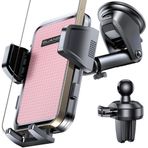 GUANDA TECHNOLOGIES CO., LTD. Gösterge Paneli Cep Telefonu Tutucu, Arabanız için Telefon Tutucuları [Askeri Sınıf Sabit], Kaymaz Silikon Karbon Fiber Araç Telefonu Montajı, iPhone ve Android Cep Telefonları için Dönebilen Vantuz
