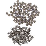 Guangdong Spirit 100 Adet 7 mm Yıldız Çiviler Noktalar Punk Rock Çivi Başları Çiviler Çanta Ayakkabıları Için Bilezik ve 100 Adet 7 mm Metal Yapay Elmas Çivili