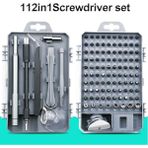 Guangdong Spirit 112 Adet Hassas Tornavida Seti Onarım Aracı Kiti iPhone Mac iPad Tablet Laptop Için Gözlük Izle Pc Kamera - Siyah