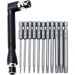Guangdong Spirit 12 Adet Set 1 4 Inç Altıgen Şaft ve L Şekilli Anahtar Seti T6 T40 3 Inç Uzunluk S2 Çelik Torx Başlı Tornavida Matkap Uçları