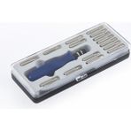 Guangdong Spirit 15 Adet Tornavida Torx T5 T6 T8 T10 T15 Bit Ph Ph0 Ph1 Ph2 Telefon Için Araç Seti - Simli ve Mavi - Siyah