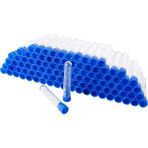 Guangdong Spirit 200 Adet Mavi Vidalı Kapaklı Şeffaf Plastik Test Tüpleri Numune Kapları Şişeler Itmeli Kapaklar 12X60MM - Siyah