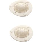 Guangdong Spirit 2x Silikon Lavabo Drenaj Filtresi Küvet Saç Catcher Stoper Trapper Drenaj Deliği Kapak Mesh Filtre Süzgeç Banyo Mutfak Klozet S/l Beyaz - Gri