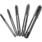 Guangdong Spirit 5 Adet/takım Hss M3M5 M6 M8 Makine Spiral Noktası Düz Yivli Vida Dişi Metrik Tapa El Dokunma Matkabı