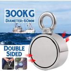Guangdong Spirit 660LBS 60MM Yuvarlak Güçlü Neodimyum Mıknatıs Çift Taraflı Kombine Çekme Kuvveti Sıcak