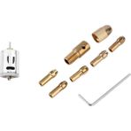 Guangdong Spirit 8 Adet 0.5-3mm Küçük Elektrikli Matkap Ucu Collet Mini Büküm Aynası Alet Kiti ve 1x Dc 12V 1-1.2A 15000RPM Yüksek Torklu Elektrik Motoru Dıy Araba Oyuncaklar Için