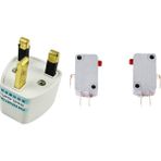Guangdong Spirit Abd'den Ingiltere'ye Fiş Seyahat Adaptörü ile 250VAC 16A Spdt 1no 1nc 3p Limit Miniswitch Rice Cooker Pack 2 Için - Beyaz