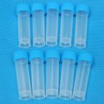 Guangdong Spirit Aracı 10 Adet 5ml Plastik Şeffaf Test Tüpü Flakon Numune Kapları -80 ℃ -121 ℃ - Siyah