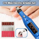 Guangdong Spirit Aracı Mini Nail Art Elektrikli Manikür Pedikür Matkap Dosya Bakımı Düzeltme Cilası Alet Seti - Siyah