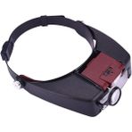 Guangdong Spirit Ayarlanabilir Kuyumcular Kafa Bandı Lamba Büyüteç Işıklı Büyüteç Gözlük Lens Büyüteç Cerrahi Onarım Için 2 LED Işık Siperliği Hassas Çalışma Okuma